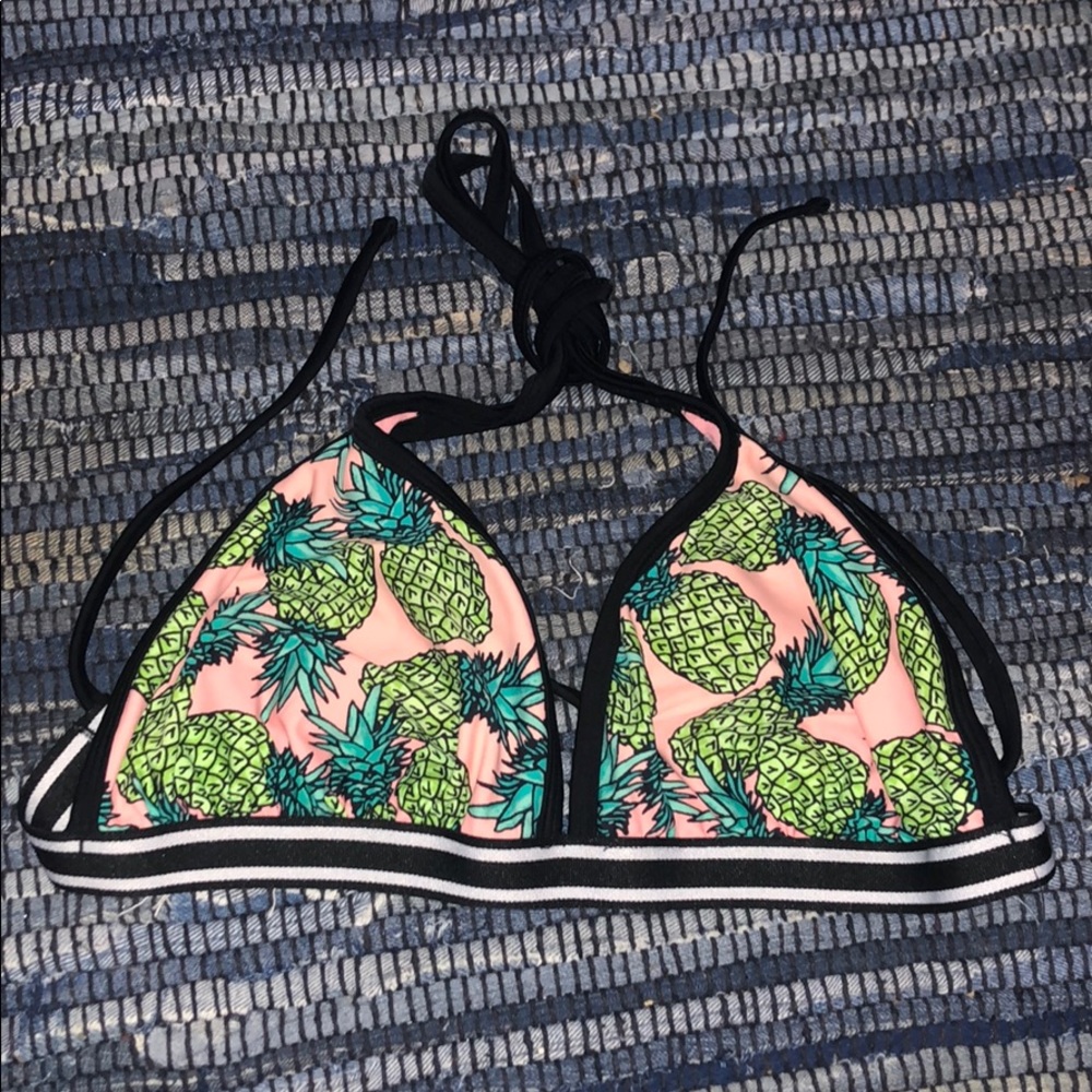 Pineapple Print Bikini Top